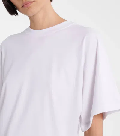 Sportmax Keras Asymmetric Cotton-blend T-shirt In White