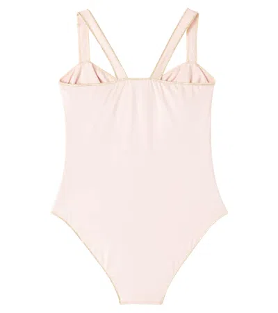 Oseree Oséree Kids Embellished Cutout Swimsuit In Pink