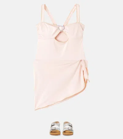 Oseree Oséree Kids Embellished Cutout Swimsuit In Pink