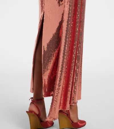 Alex Perry Draped Sequined Corset Dress