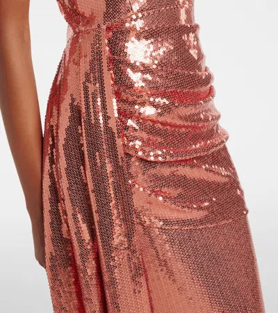 Alex Perry Draped Sequined Corset Dress