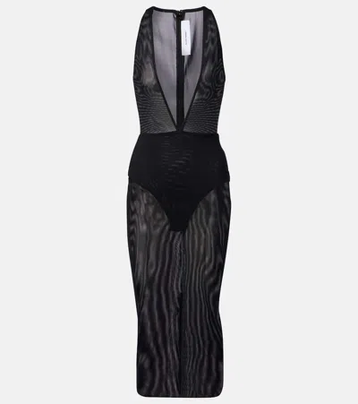 Alex Perry Sheer Midi Dress