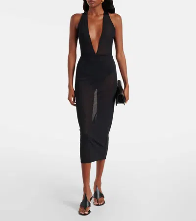 Alex Perry Sheer Midi Dress
