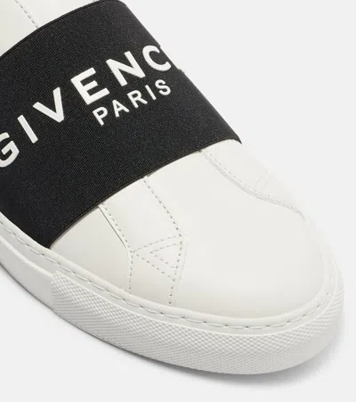 Givenchy Slip-on Sneakers With Black Band Logo Detail In White