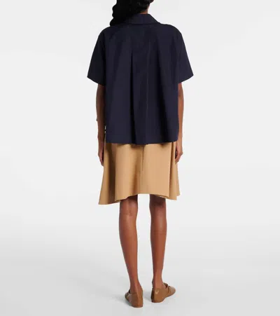 Loewe Poplin Short-sleeve Trapeze Blouse