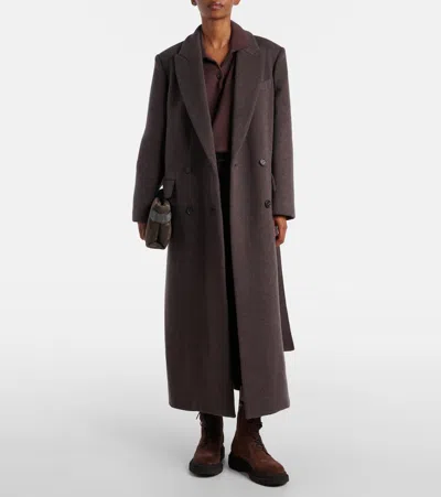 Brunello Cucinelli Wool And Cashmere Wrap Coat