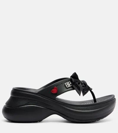 Balenciaga X Crocs Jibbitz Platform Thong Sandals