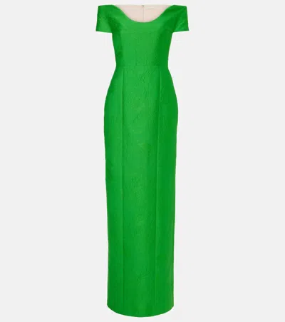Emilia Wickstead Aislinn Jacquard Maxi Dress In Green