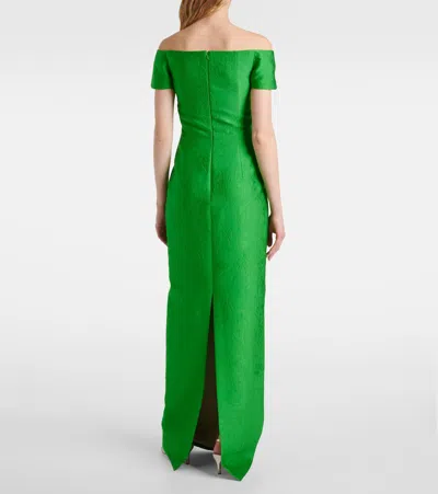 Emilia Wickstead Aislinn Jacquard Maxi Dress In Green
