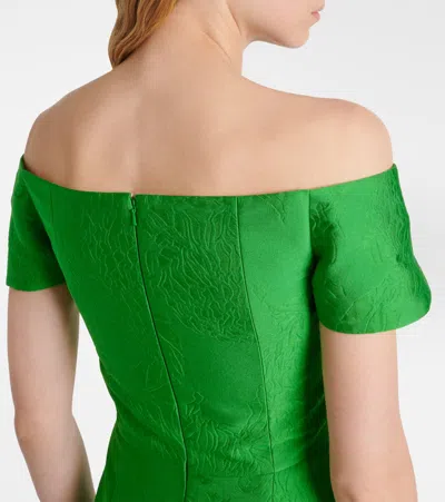 Emilia Wickstead Aislinn Jacquard Maxi Dress In Green