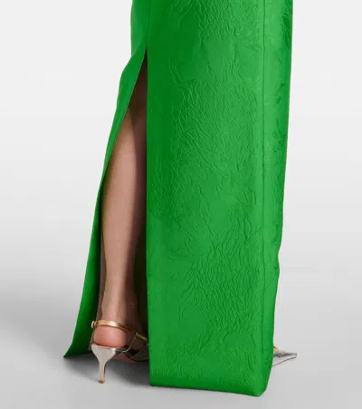 Emilia Wickstead Aislinn Jacquard Maxi Dress In Green