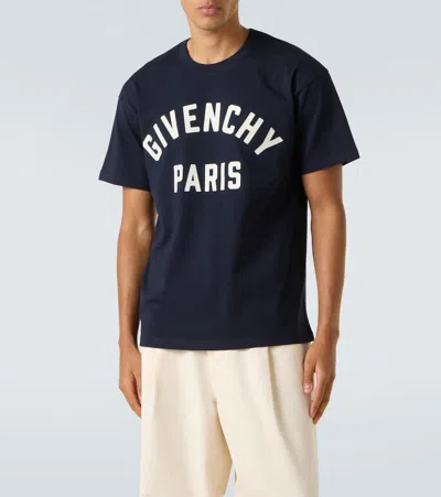 Givenchy Navy Short-sleeved T-shirt With Logo