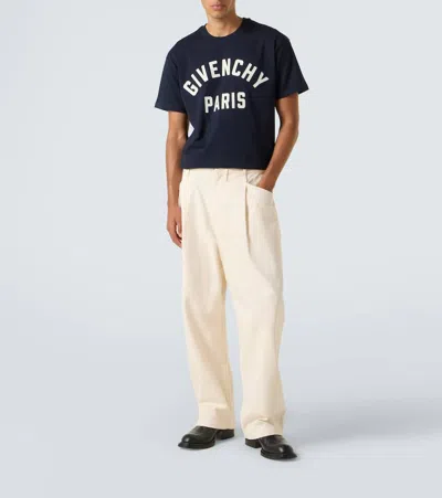 Givenchy Navy Short-sleeved T-shirt With Logo