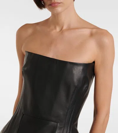 Magda Butrym Strapless Fitted Silhouette Dress With Zipper Accents