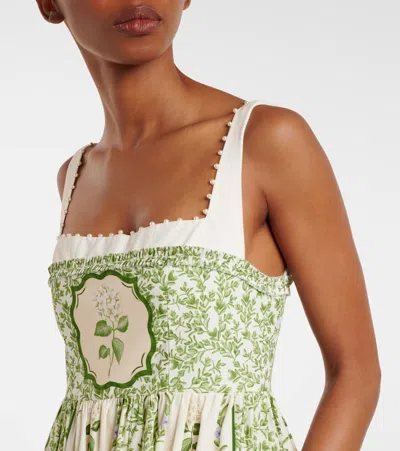 Agua By Agua Bendita Barbara Floral Cotton Midi Dress