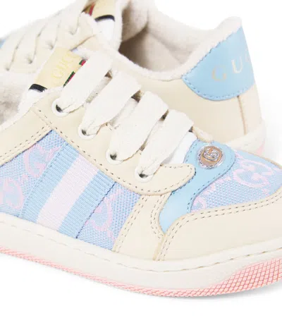 Gucci Screener Gg Leather-trimmed Sneakers In Multi