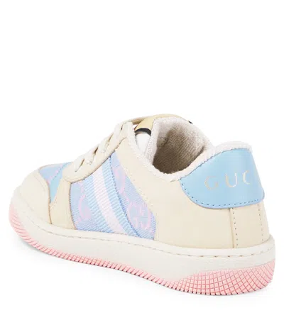 Gucci Screener Gg Leather-trimmed Sneakers In Multi