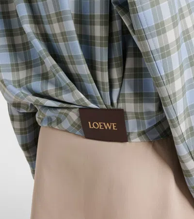 Loewe Checked Draped Jacket In Multi