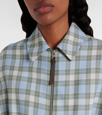 Loewe Checked Draped Jacket In Multi