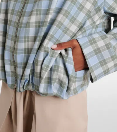 Loewe Checked Draped Jacket In Multi