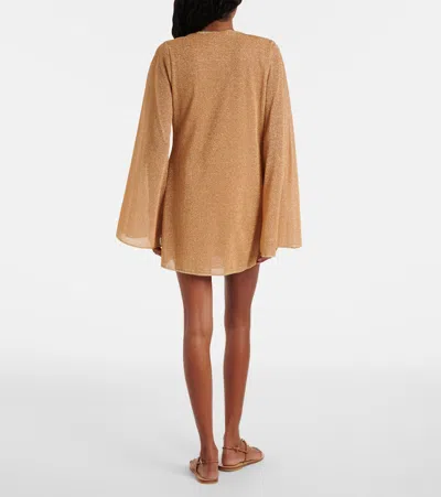 Oseree Oséree Lumière Metallic Minidress In Orange