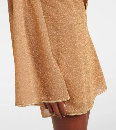 Oseree Oséree Lumière Metallic Minidress In Orange
