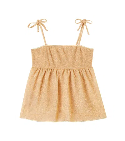 Oseree Oséree Kids Osemini Lumière Top In Brown