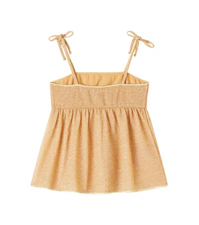 Oseree Oséree Kids Osemini Lumière Top In Brown