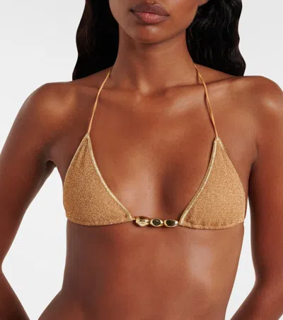 Oseree Oséree Lumière Nuggets Bikini In Brown