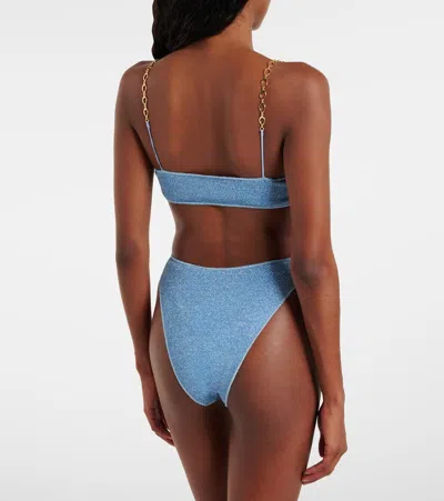 Oseree Oséree Lumière O Chain Lamé Bikini