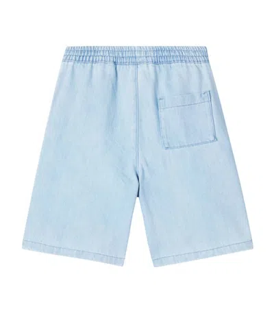 Dolce & Gabbana Dg Embroidered Denim Shorts In Blue