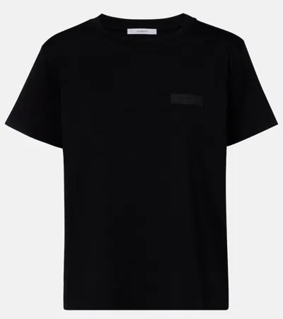 Givenchy Logo Cotton Jersey T-shirt In Black