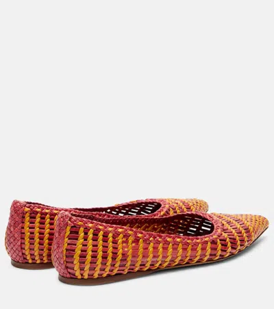 Gabriela Hearst Aurora Woven Leather Ballet Flats