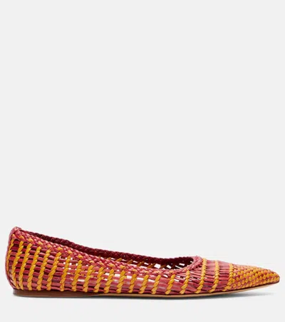 Gabriela Hearst Aurora Woven Leather Ballet Flats