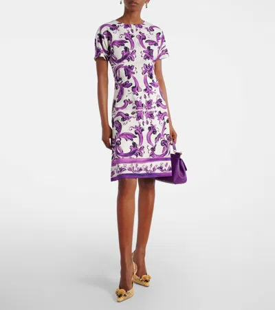 Dolce & Gabbana Short Dress Fitted Waist Floral Pattern