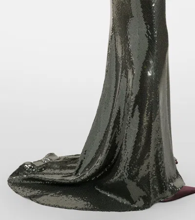 Alex Perry Sequined Corset Gown