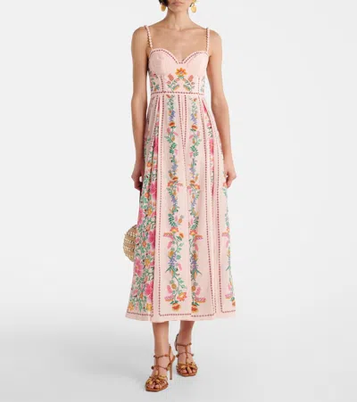 Farm Rio Floral Cotton-blend Maxi Dress