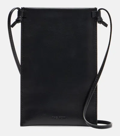 The Row Camie Leather Pouch With Strap
