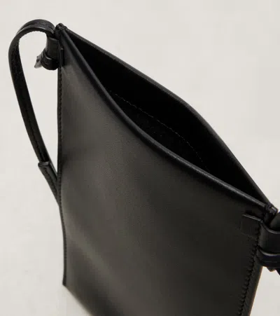 The Row Camie Leather Pouch With Strap