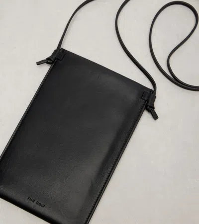 The Row Camie Leather Pouch With Strap
