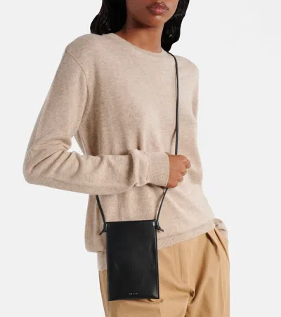The Row Camie Leather Pouch With Strap