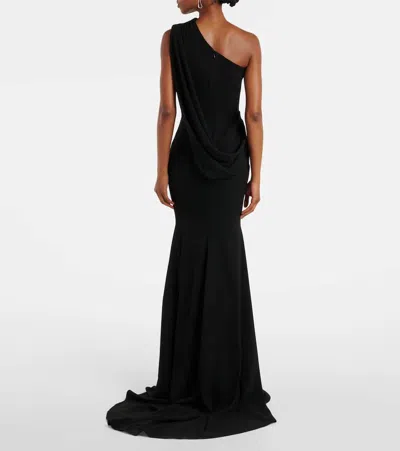 Alex Perry Draped One-shoulder Crêpe Gown