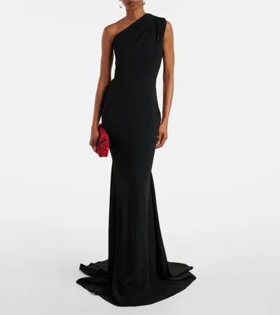 Alex Perry Draped One-shoulder Crêpe Gown