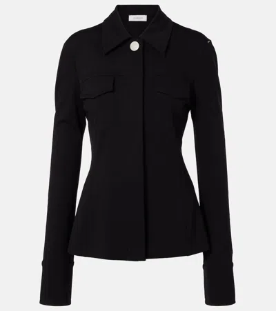 Sportmax Tailored Crepe Knitted Jacket With Flap Pockets