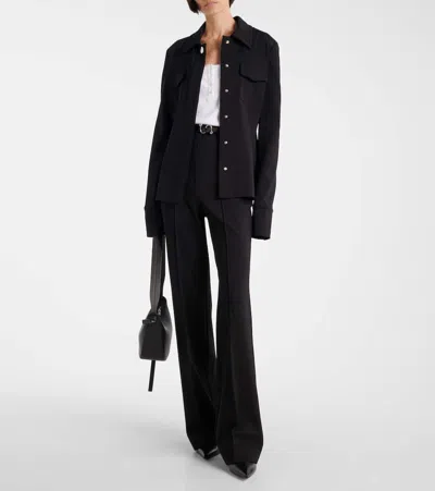Sportmax Tailored Crepe Knitted Jacket With Flap Pockets
