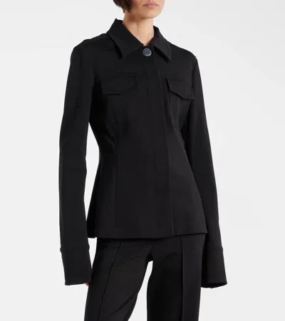 Sportmax Tailored Crepe Knitted Jacket With Flap Pockets