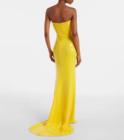 Alex Perry Sequined Corset Gown