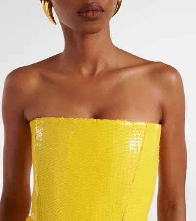 Alex Perry Sequined Corset Gown