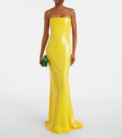 Alex Perry Sequined Corset Gown