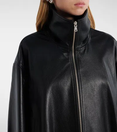 Nour Hammour Elisse Leather Jacket In Black